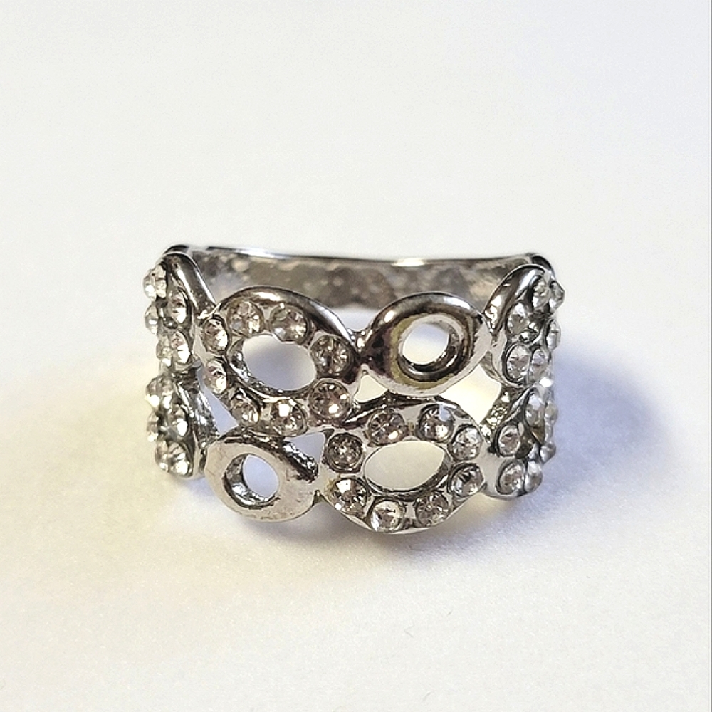 Rhinestone Fashion Ring Bubbles